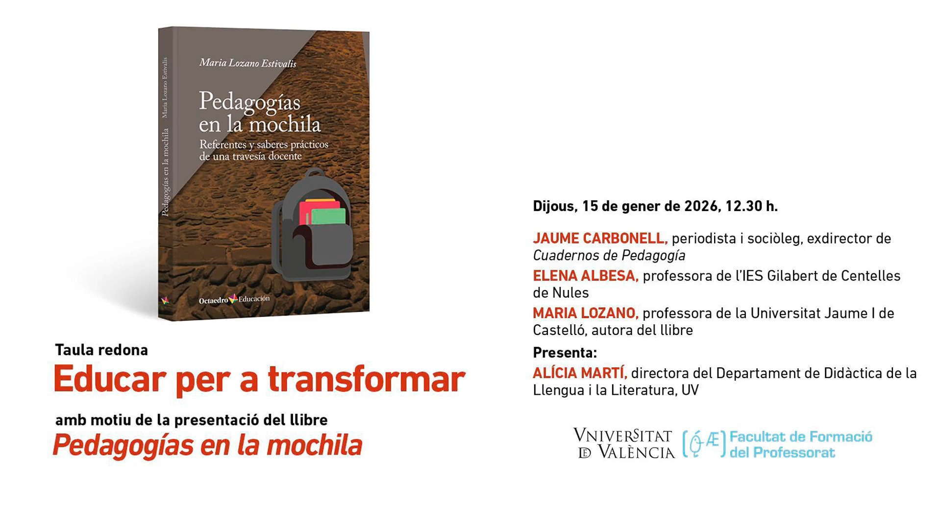 Taula redona: Educar per a transformar