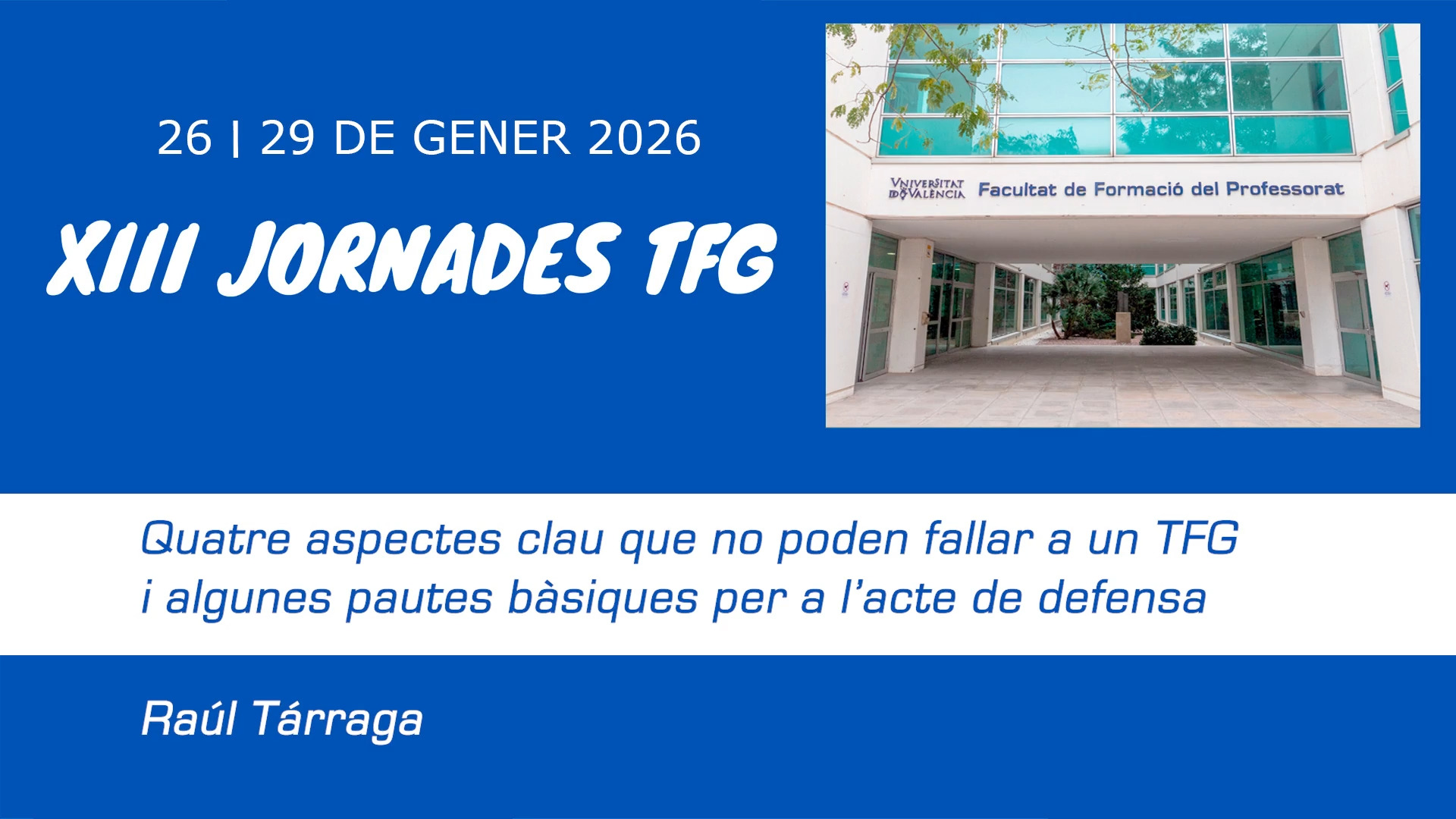 Quatre aspectes clau que no poden fallar a un TFG i algunes pautes bàsiques per a l'acte de defensa
