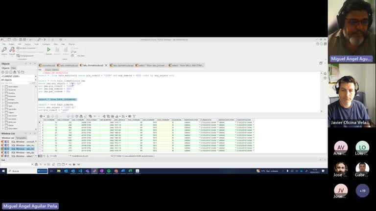 Formación del modelo de datos de Matrícula