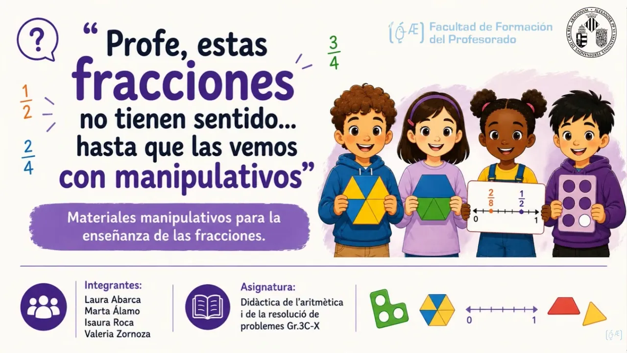 Materiales manipulativos para la enseñanza de las fracciones - VIDEO_DIDMAT - UV