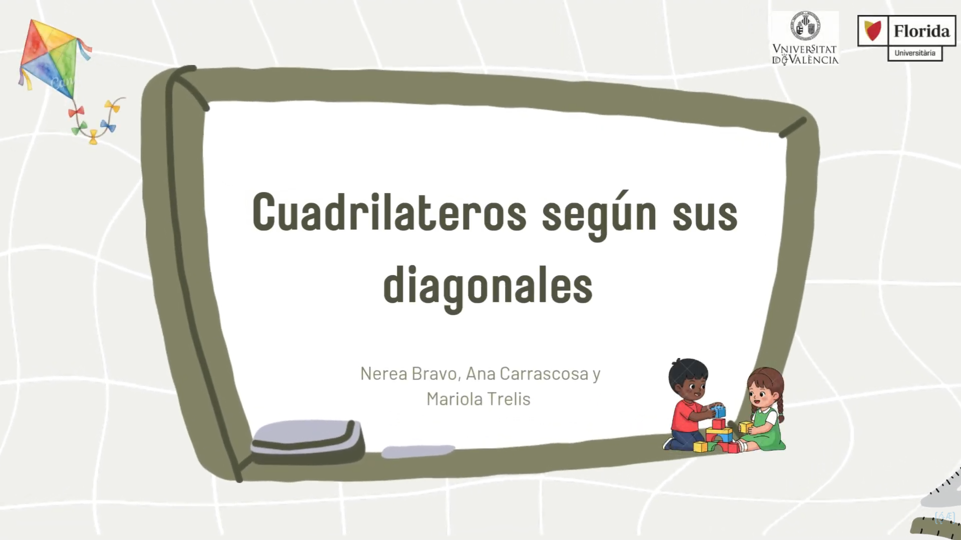 Cuadriláteros según sus diagonales usando varillas de mecano - VIDEO_DIDMAT - Florida Universitària