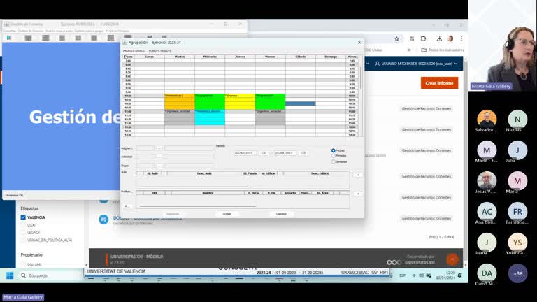 UXXI-AC Formación Grabación de Horarios