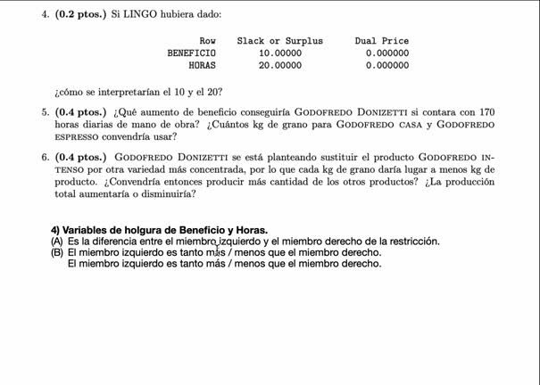 Interpretación de una salida de LINGO (2)