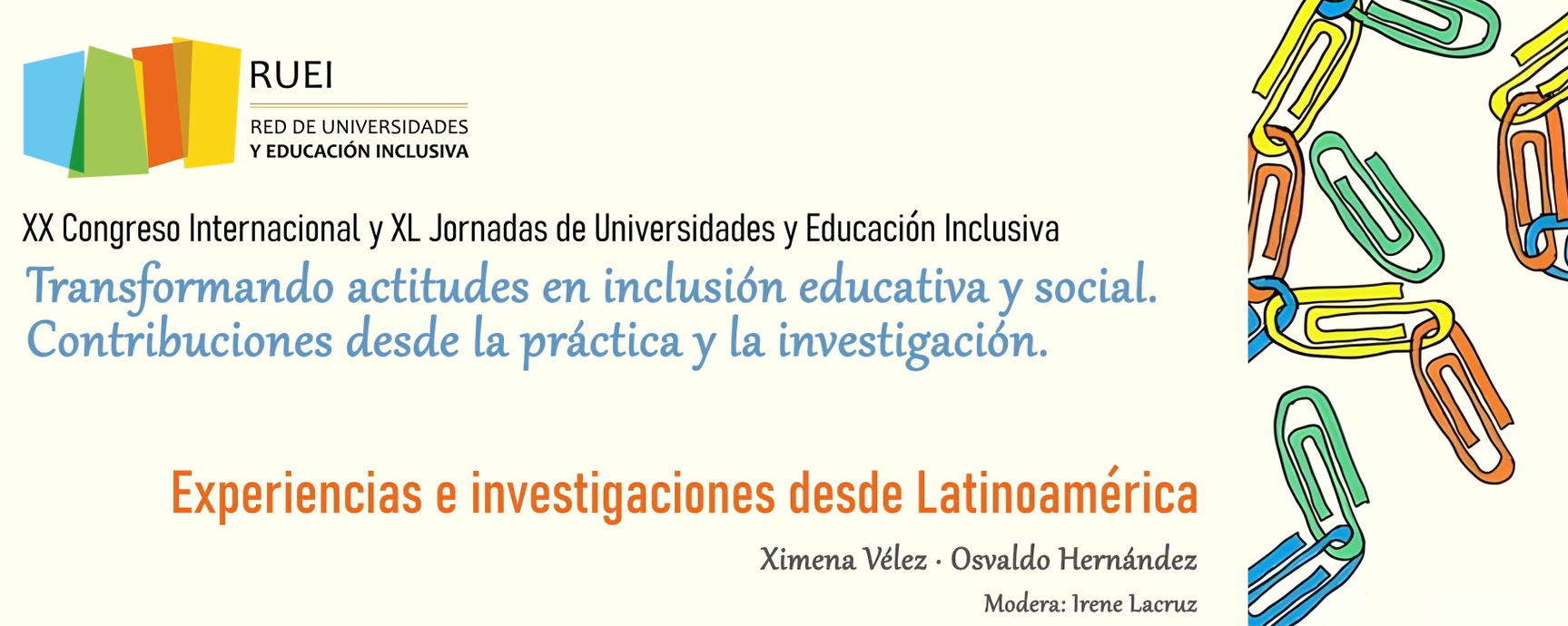 XX Congrés Internacional RUEI. Experiències i investigacións des de Llationamèrica