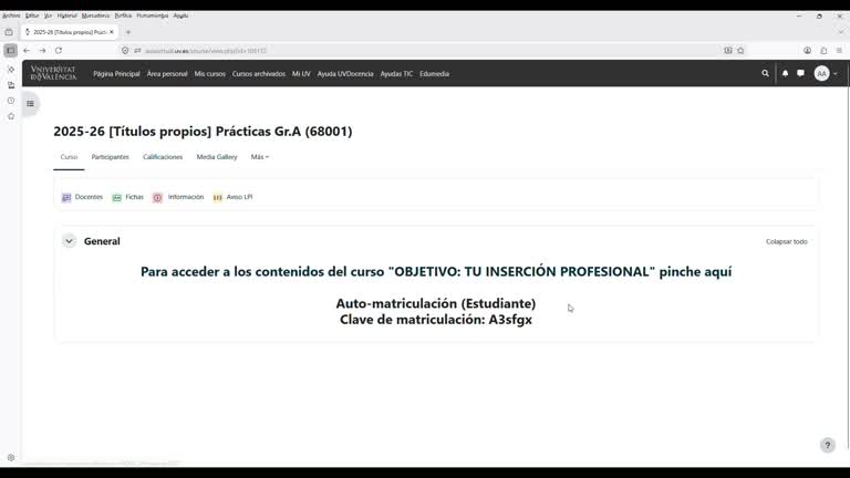 Acceso UVocupació MOOC